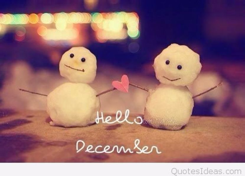 Cute-snowmen-heart-wallpaper-Hello-December - HELLO DECEMBER-BUN VENIT DECEMBRIE 2017 SALUT