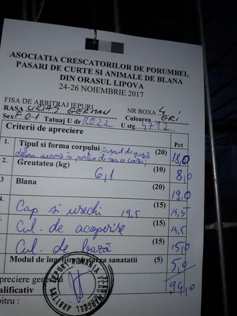  - Rezultate expozitie lipova noi 2017