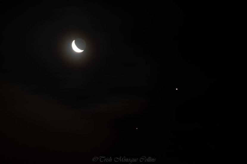 Luna in scadere in Scorpion +Jupiter si Marte - Luna - Soarele si norii - 1
