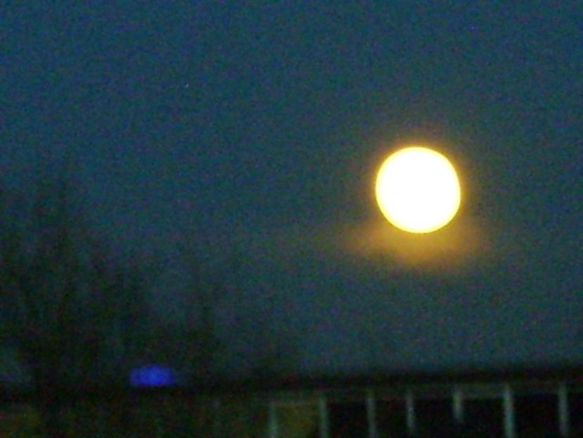 Luna plina in Leu si eclipsa penumbrala - Luna - Soarele si norii - 1