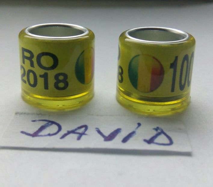 2018-galben steag 8mm.....-1 leu - Inele porumbei 2018 de vanzare