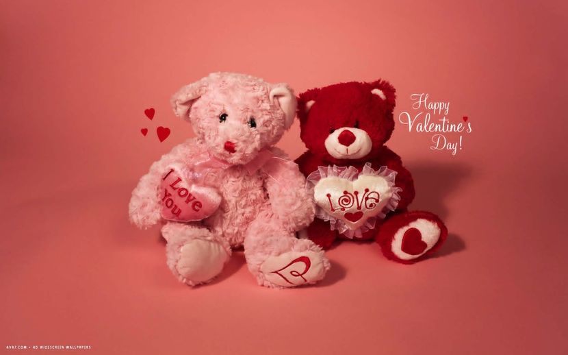 valentines-day-happy-teddy-bears-hearts-i-love-you - HAPPY VALENTINE S DAY