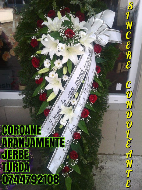 COROANA FUNERARA TURDA #coroanaturda #jerbeturda #funerareturda #floriturda - Coroane jerbe funerare flori Turda