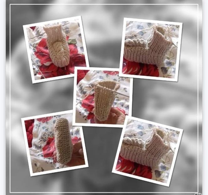 Botoşei cu torsadă și elastic englezesc pentru bebeluși - Tricotaj - Lucrarile mele