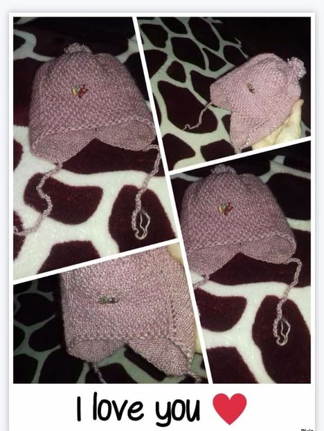 Căciuliță pentru bebeluși  (i-am pus un moț şi o broşă) - Tricotaj - Lucrarile mele