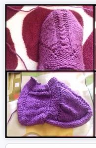 Botoşei cu model cosiță pentru adulți - Tricotaj - Lucrarile mele