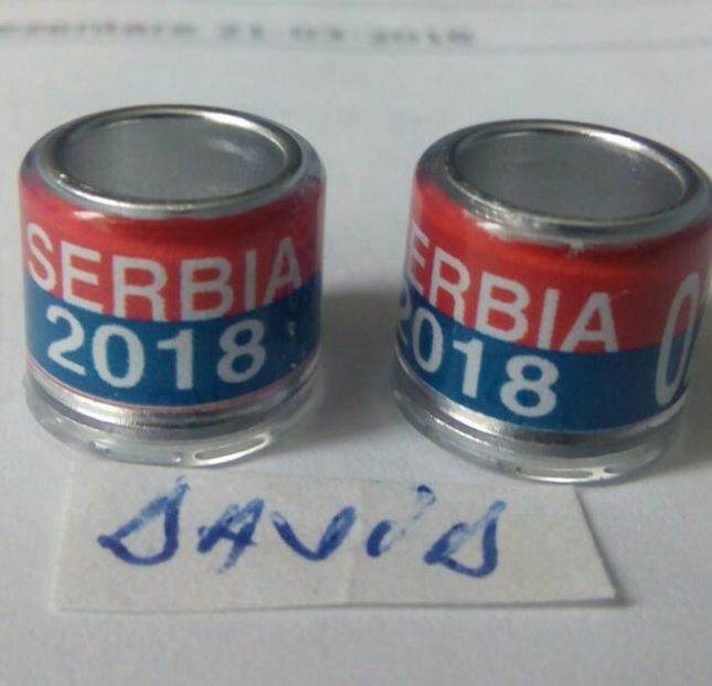 2018-Serbia-fara talon....-1 leu - Inele porumbei 2018 de vanzare - David11
