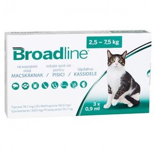 broadline 2,5-7 - Ce antiparazitare folosim pentru caine? Dar pentru pisica?