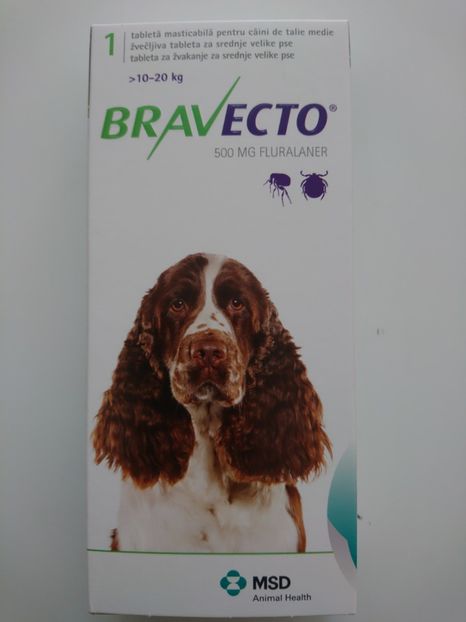 Bravecto 10-20 kg 108 RON - BRAVECTO 10-20 KG - 108 RON