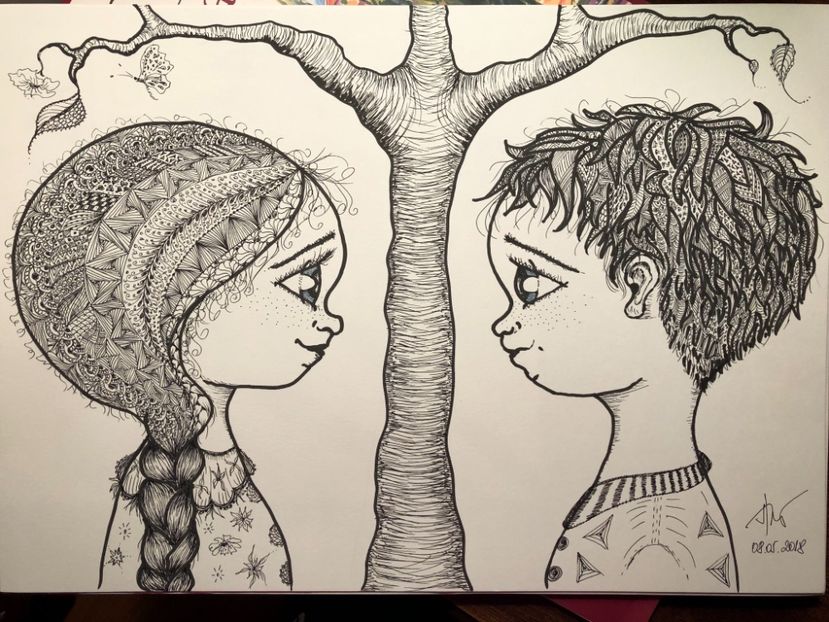 A3 "Gemeni" - varianta fata si baiat - 0 DOODLE