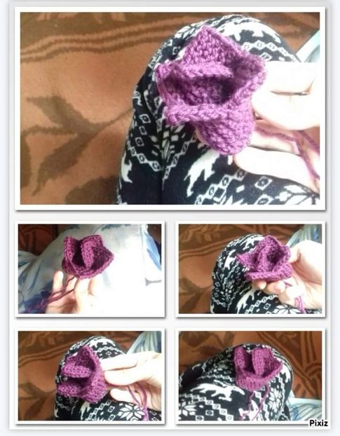 Model trandafir - Tricotaj - Lucrarile mele