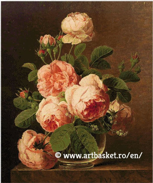 30x36-cm-50-dmc - Diagrame pentru Goblen-Flori