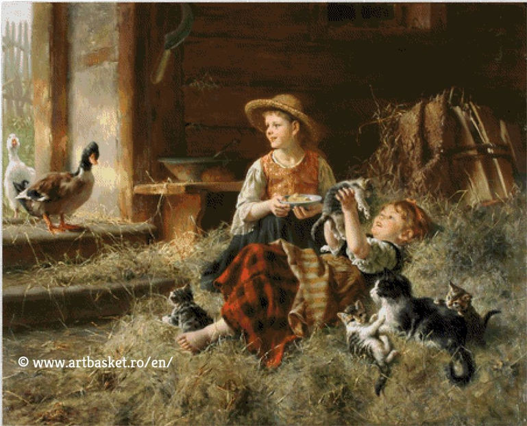 45x36,3 cm-75 anchor - Diagrame pentru goblen-Scene rustice