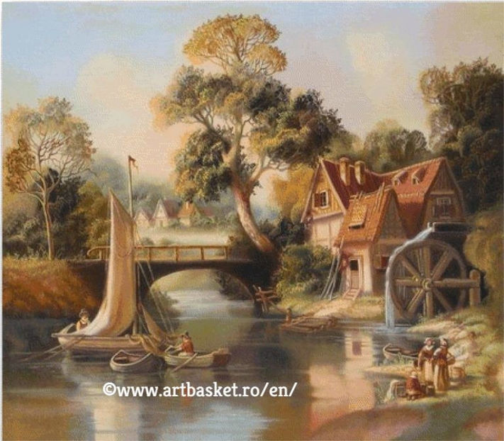 Peisaj-poveste-1-45x39 cm-81 anchor - Diagrame pentru goblen-Scene rustice