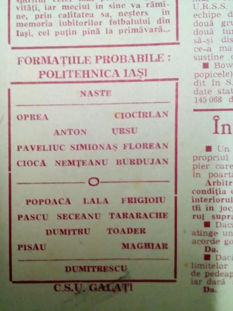 Politehnica Iasi - CSU Galati 1980 - Dunarea Galati Istorie