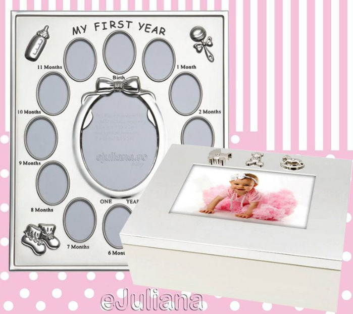 caseta-bebelus-rama-primul-an-argintata-fetita - cadouridecoratiuni