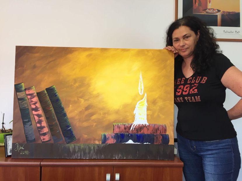 Eu si ultima mea lucrare 100x70 cm. Iul.2018 - 0 PICTURILE MELE
