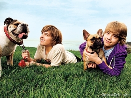 Dylan-and-Cole-Sprouse-dogs - Cole Sprouse
