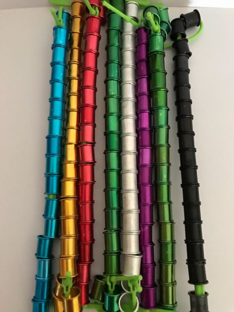  - Inele metalice simple colorate 8 mm