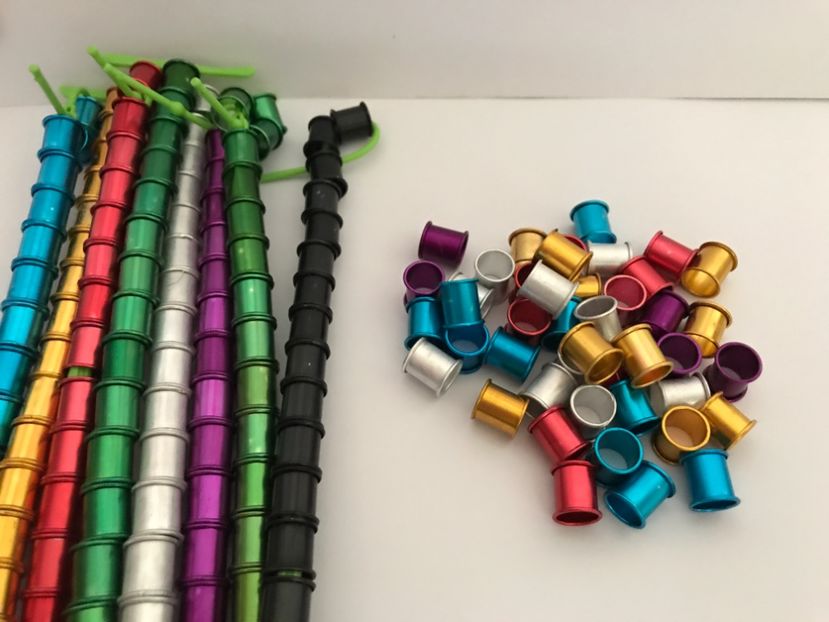  - Inele metalice simple colorate 8 mm