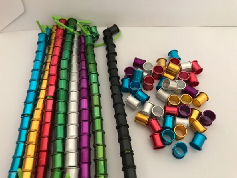  - Inele metalice simple colorate 8 mm