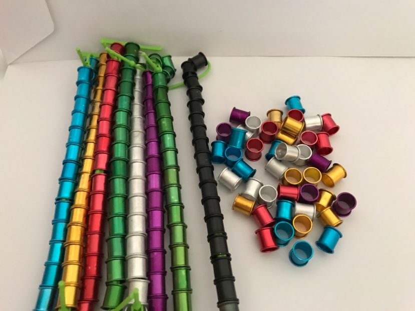  - Inele metalice simple colorate 8 mm