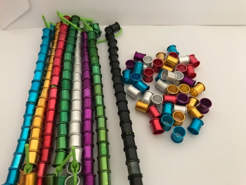  - Inele metalice simple colorate 8 mm