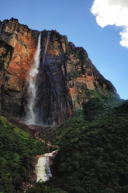 Cascada cea mai inalta din lume- Salto Angel, 980m, din America de Sud - Frumusetile lumii