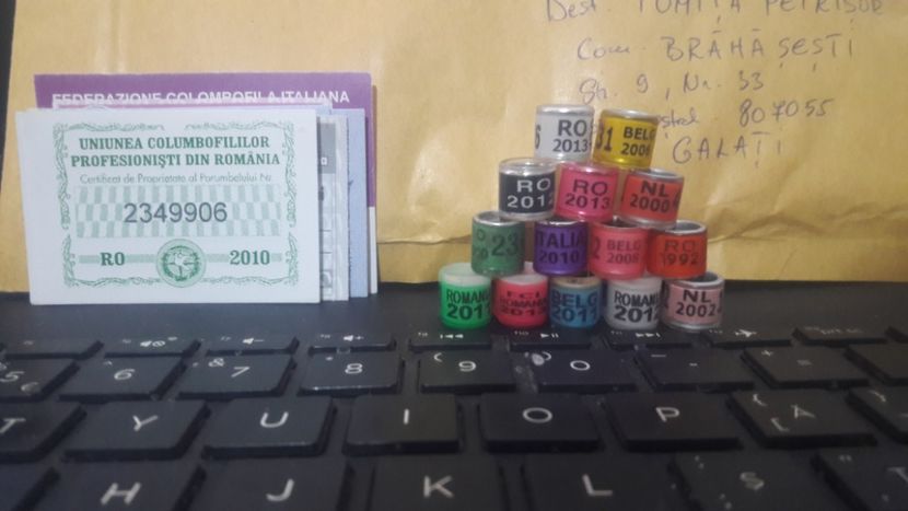 Primite aseară 21 august 2018 - C - INELE DE COLECTIE - RING PIGEON COLLECTION