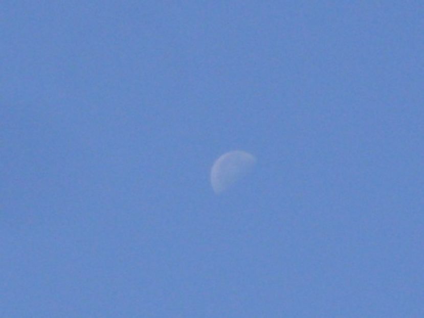 Luna in scadere in Gemeni, la apus - Luna - Soarele si norii - 1