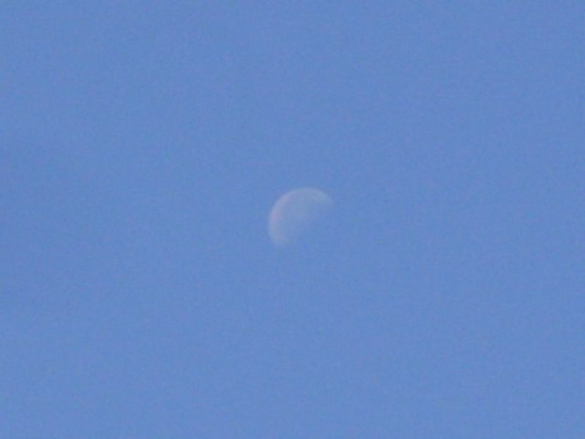 Luna in scadere in Gemeni, la apus - Luna - Soarele si norii - 1