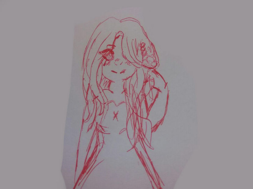 Nu mai am poze cu ea asa ca poftim desen pe foaie cu un pix - _Chimei-Teki Aika_