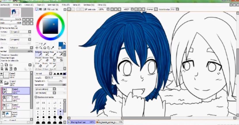 Paint Tool SAI - Hair Coloring Tutorial - YouTube - Google Chrome - 01 oc poze imi vor trebui