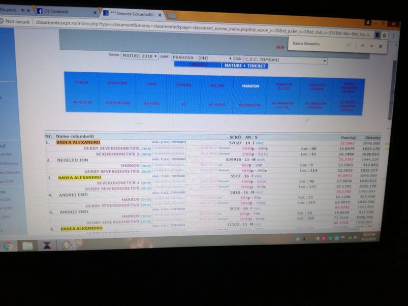  - Rezultate 2018-Fond-Maraton
