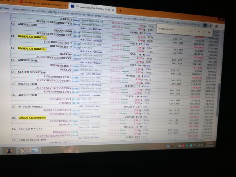  - 2018-Rezultate Fond-Maraton