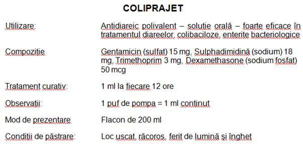 COLIPRAJET - Antibiotice si Antibacteriene