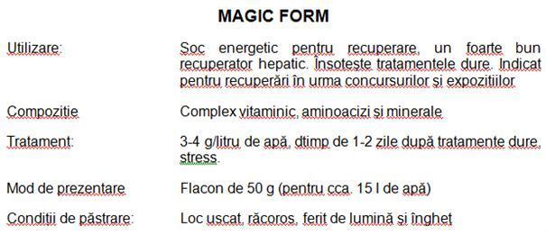 MAGIC FORM - Vitamine si Recuperatori