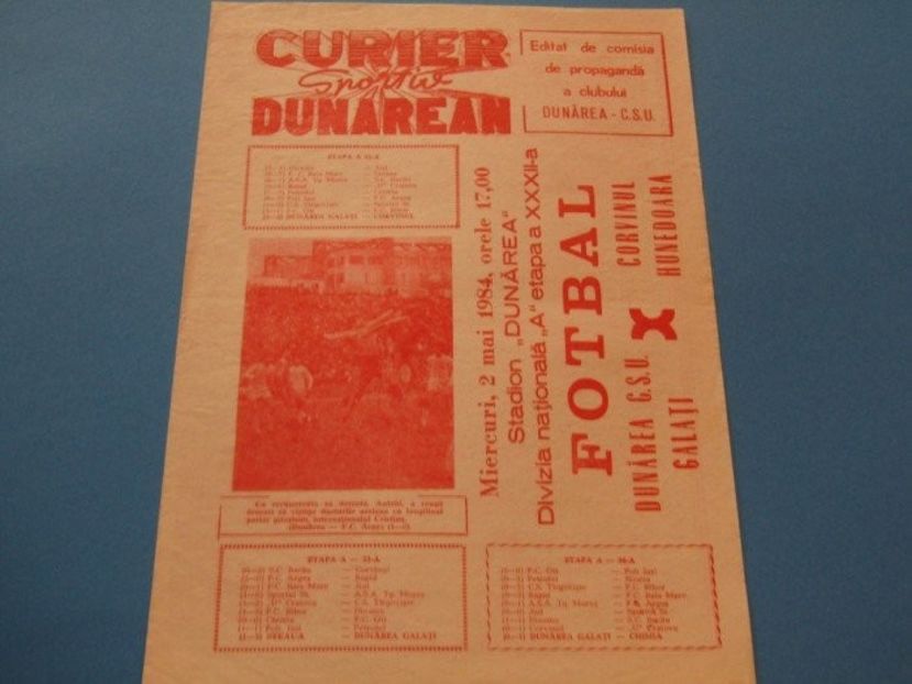 Dunarea CSU Galati - Corvinul Hunedoara 1983-1984 - Dunarea Galati Istorie Part 1