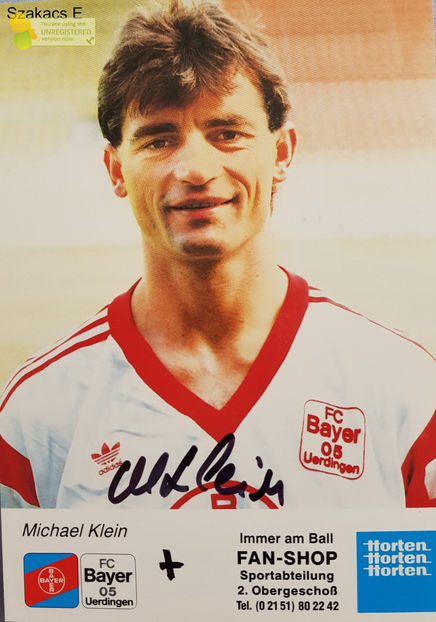 Michael Klein - Bayer Uerdingen 91-92 - Germania