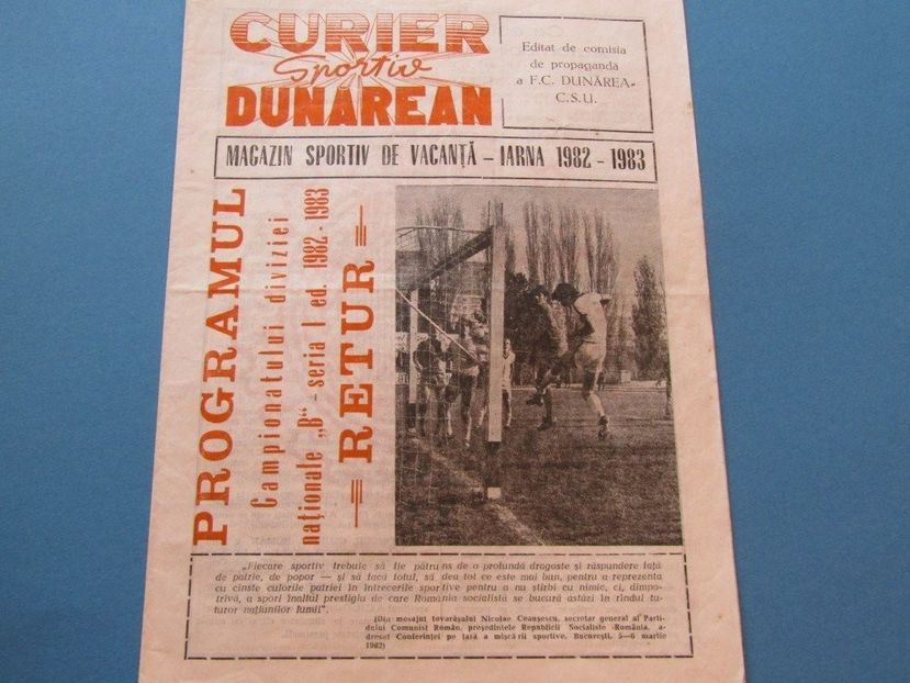 Dunarea CSU Galati 1982-1983 - Dunarea Galati Istorie Part 1