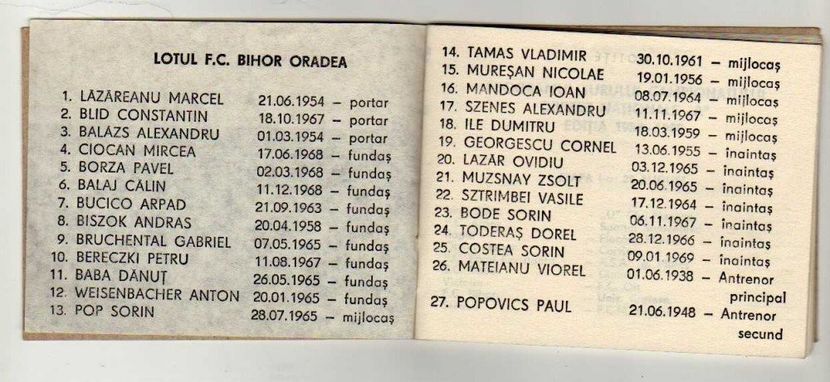 FC Bihor Oradea 1988-1989 - Dunarea Galati Istorie Part 1