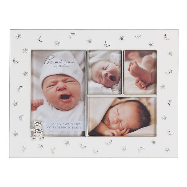Rama foto argintata colajpentru - Cadouri pentru botez