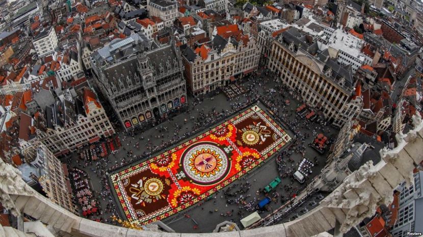 Covorul de flori din Bruxelles 2018 - Infiorata