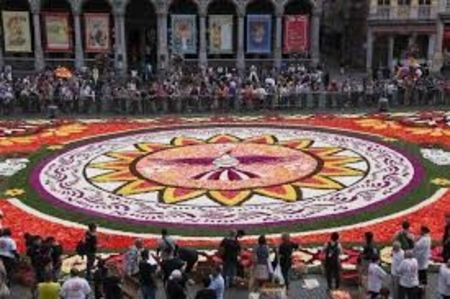 Covorul de flori din Bruxelles 2018 - Infiorata