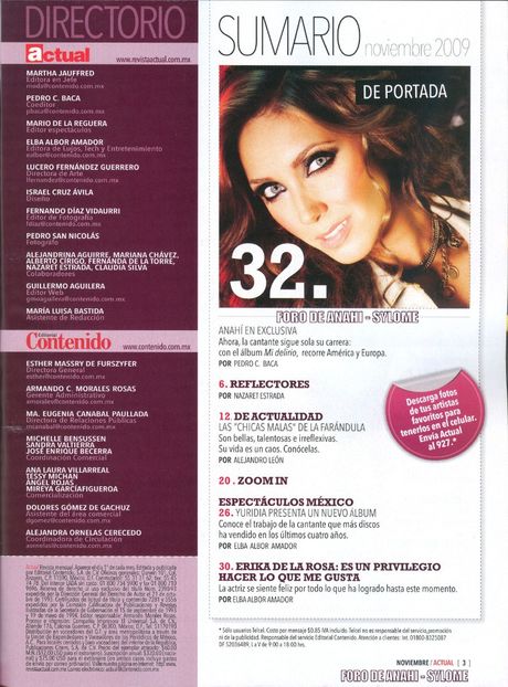  - Reviste cu Anahi 2009