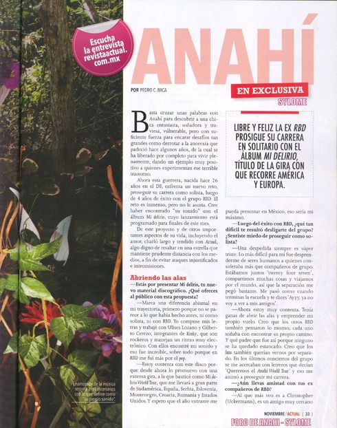  - Reviste cu Anahi 2009