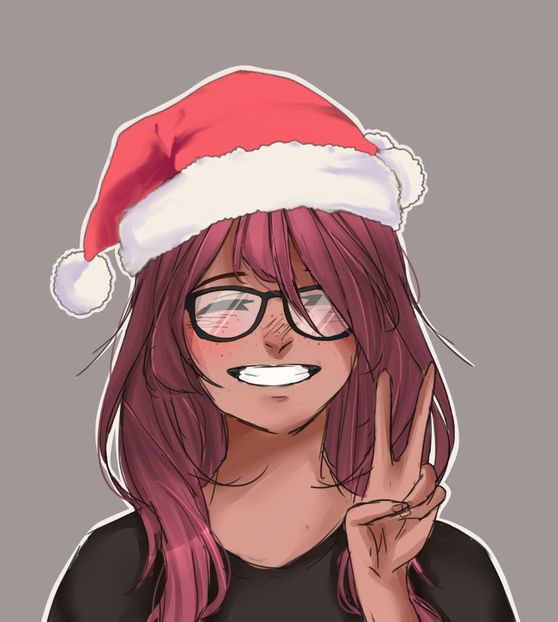 Miyoko again but with a christmas hat idk - Miyoko Chiaki