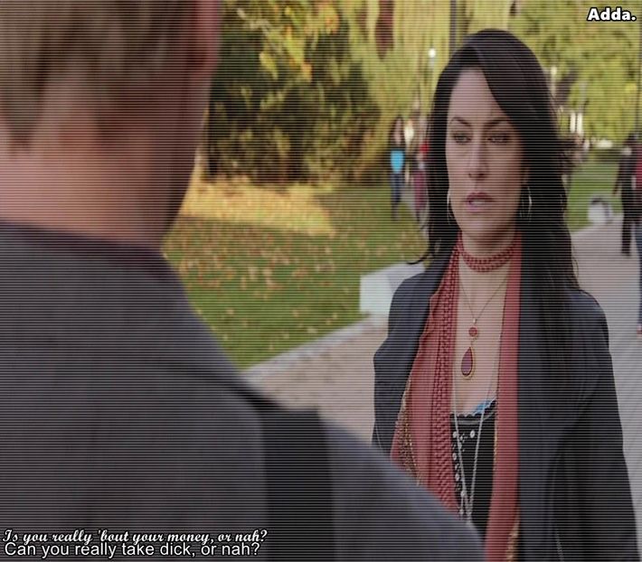 》*Face ochii mari și se uită la ea confuză* Ok, cred că ești sub influența alcoolului. =))))) - SO1xE01 Who are you to judge