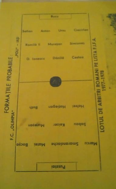 Olimpia Satu Mare - Politehnica Iasi 1977-1978 - Dunarea Galati Istorie Part 1