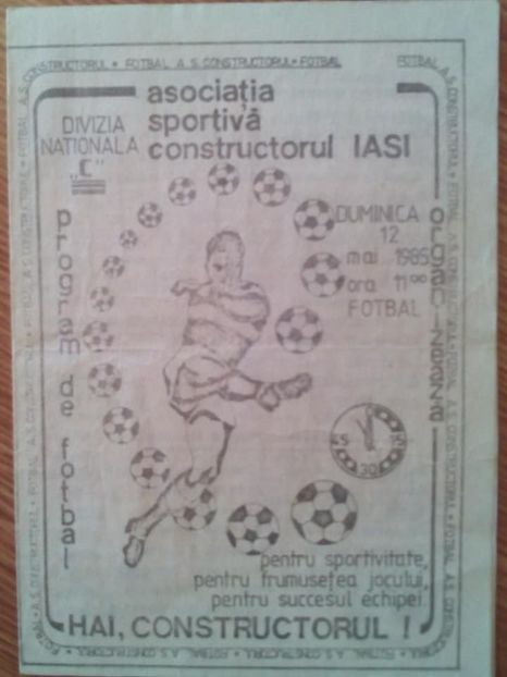 Constructorul Iasi - Carpati Galanesti 1984-1985 - Dunarea Galati Istorie Part 1